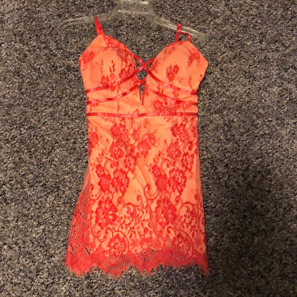 Bebe lace mini dress